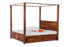 Nestora Solid Wood Poster Bed With Storage Home