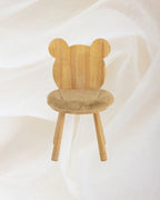 Kid's Fluffy Bear Wooden Chair