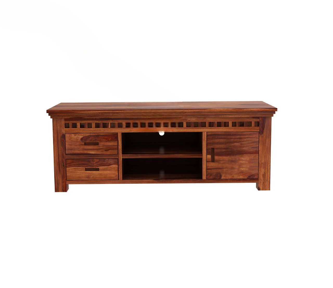 Adolph Sheesham Wood Tv Unit with Open & Close Storage
