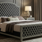 MoonRest Luxury Black and White Patterned Upholstered Bed