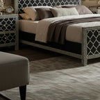 MoonRest Luxury Black and White Patterned Upholstered Bed