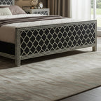 MoonRest Luxury Black and White Patterned Upholstered Bed