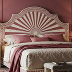 MoonRest Luxury Hand-Painted Wooden Bed & Nightstand Set