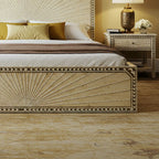 MoonRest Luxury Sunburst Carved Bed with Matching Nightstands