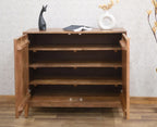 Varnix Solid Wood Shoe Rack Two Door
