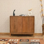 Varnix Solid Wood Shoe Rack Two Door