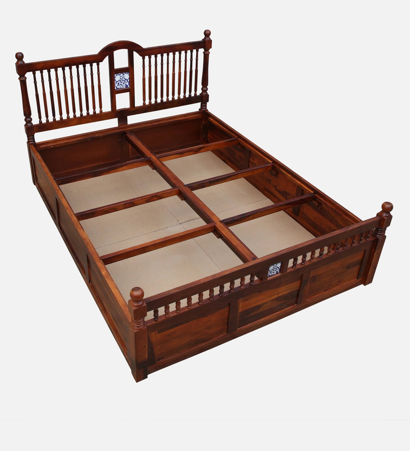 Traditional Indian Bed with Box Storage
