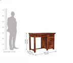 Glosswood Study Table with Two Drawers and Cabinet