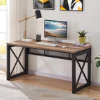 Zuno Wood and Metal Industrial Office Table