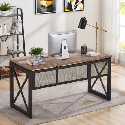 Zuno Wood and Metal Industrial Office Table