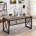 Zuno Wood and Metal Industrial Office Table