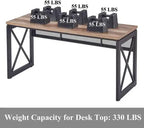 Zuno Wood and Metal Industrial Office Table