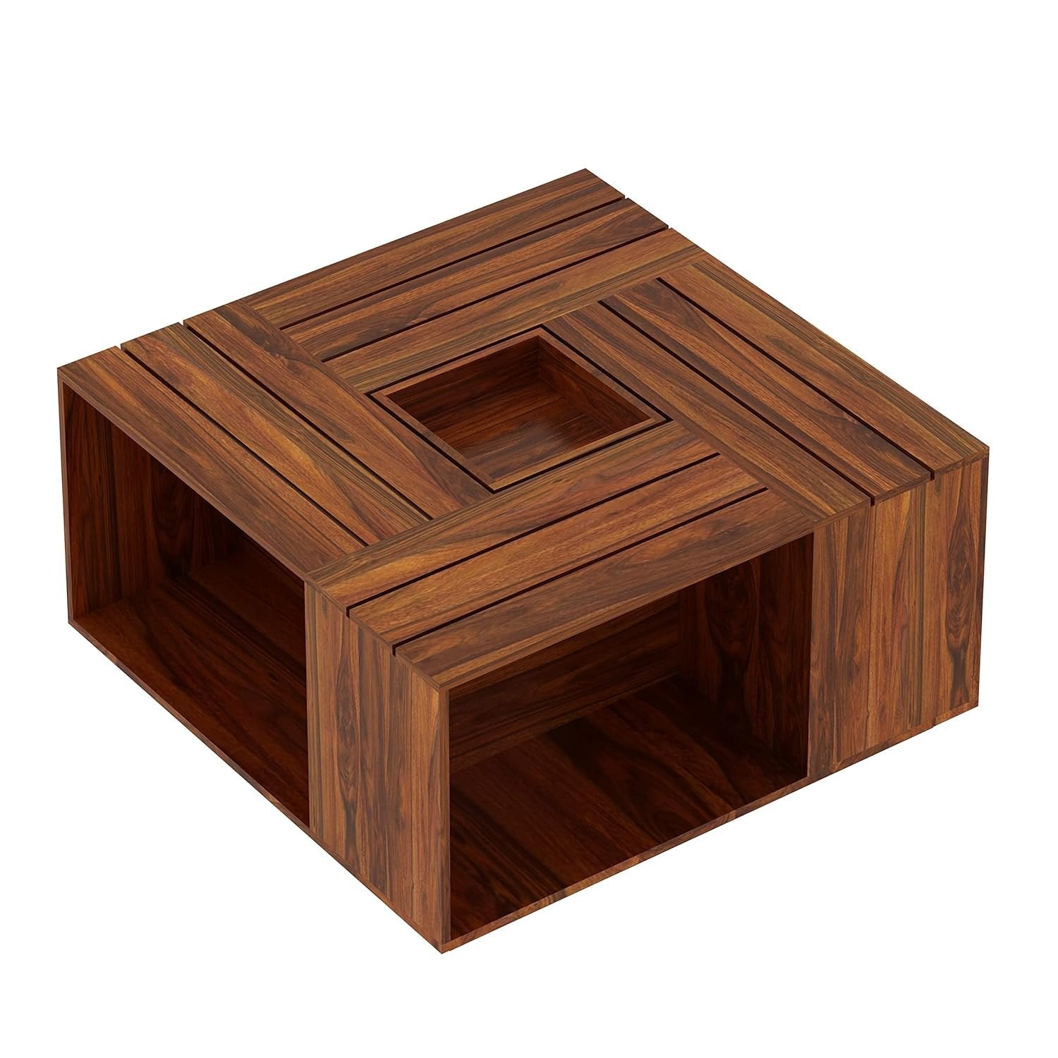 Caffina Solid Sheesham Wood Coffee Table