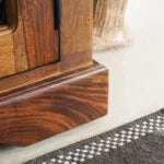 Glossaire Solid Wood Three Doors Bench Shoe Rack