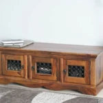 Glossaire Solid Wood Three Doors Bench Shoe Rack