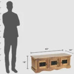 Glossaire Solid Wood Three Doors Bench Shoe Rack