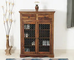 Zyngloss Wooden Two Door Shoe Rack