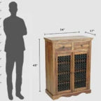 Zyngloss Wooden Two Door Shoe Rack