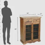 Zyngloss Wooden Two Door Shoe Rack