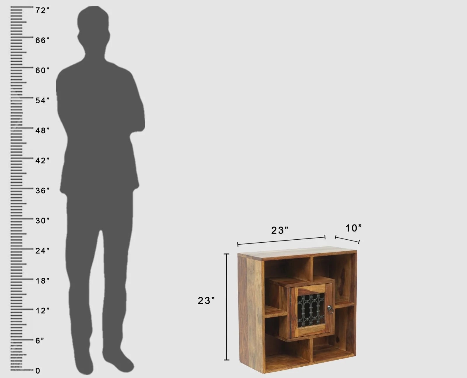 Sitnex Wooden Wall Shelve One Door