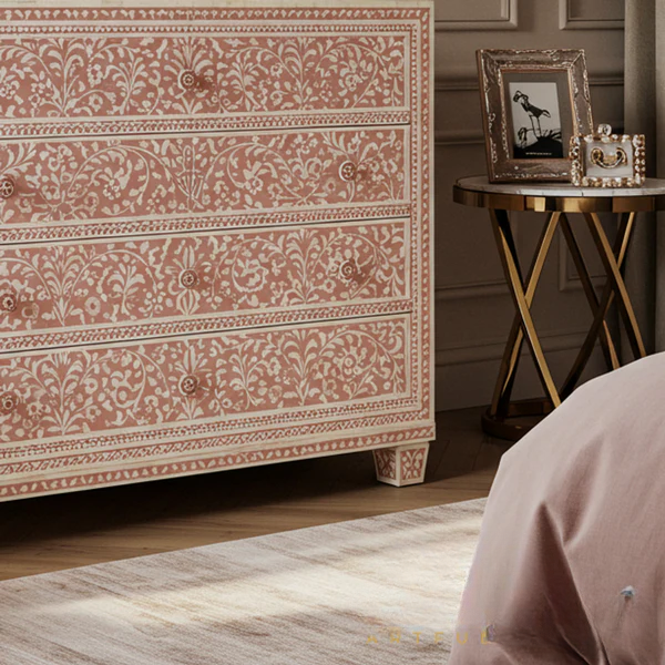 Woodoryn Vintage Floral Patterned Chest of Drawers