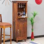 Calgary Solid Wood Bar Cabinet Modern Style