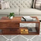 Arena Solid Wood Coffee Table 1 Drawer