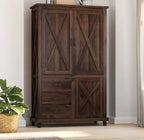 EchoLine Solid Wood Large Clothing Armoire Wardrobe