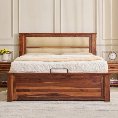 Bed Solid Wood Queen Bed with Hydraulic Storage