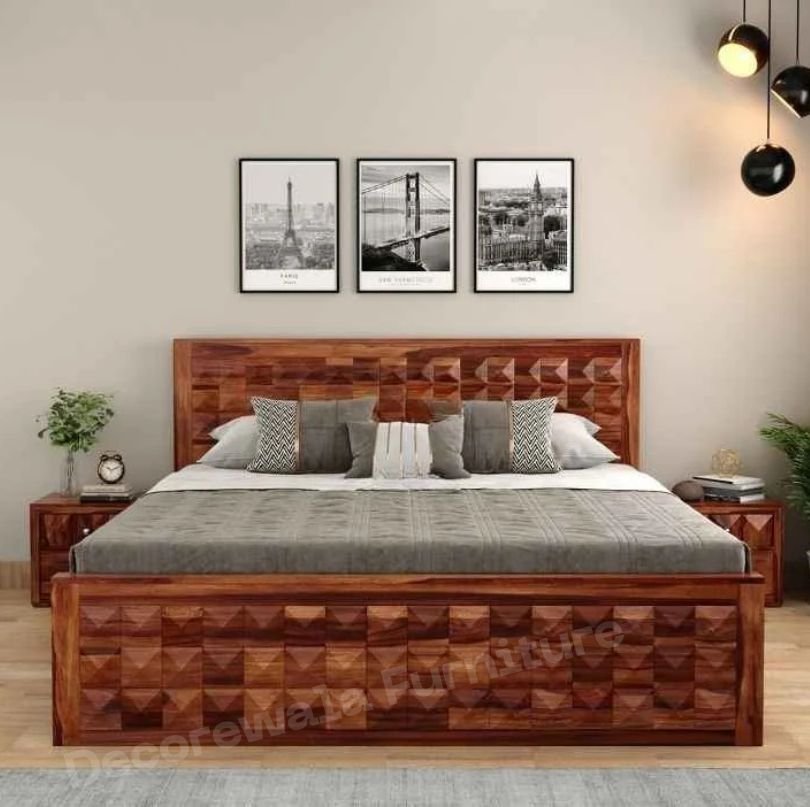 wooden bed