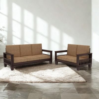 Maharaja Solid Sheesham Wood 5 Seater Sofa Set 3+2