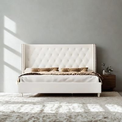 Modern Upholstered King Size Bed