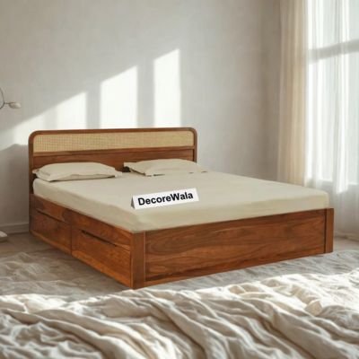 [promotions] ₹79,877.00₹52,999.00Current price is: ₹52,999.00. Clear Balikos Sheesham Wood Bed with 4 Drawer Storage and Cane Detailing