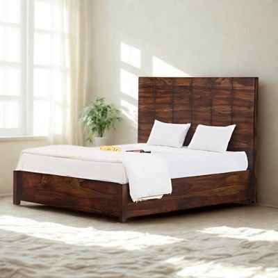 wooden bed