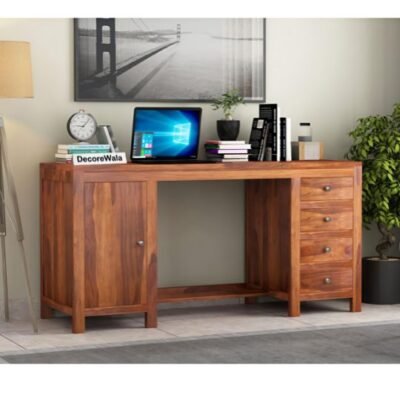 Study Table with Four Drawers & Cabinet